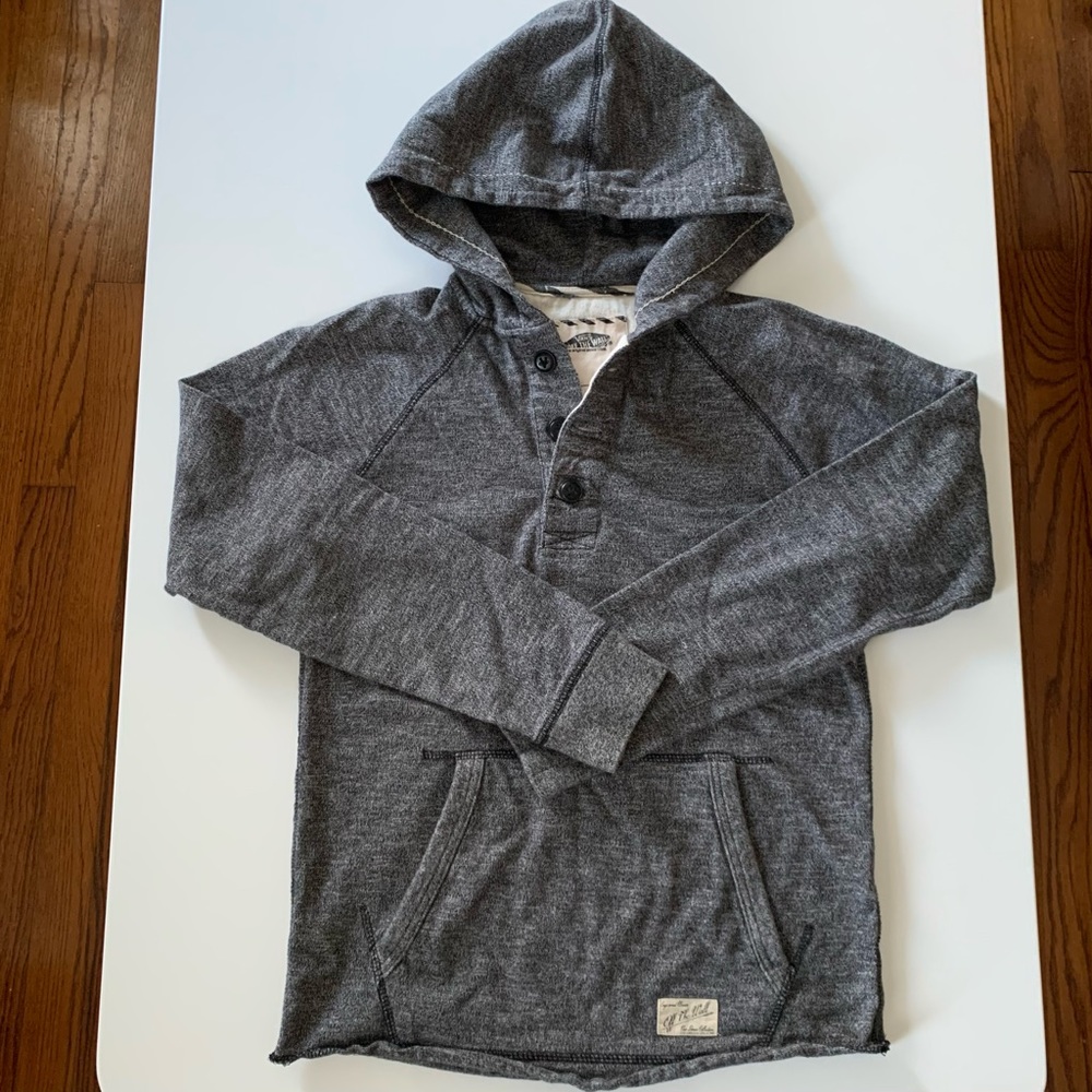 VANS Henley Hoodie in Heather Gray